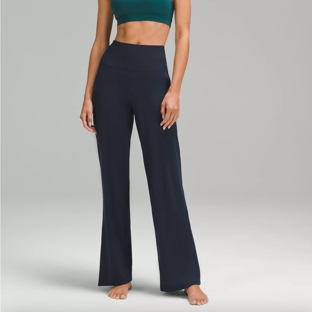 lululemon Align High-Rise Wide-Leg Pant 31” Size 10 NAVY Blue